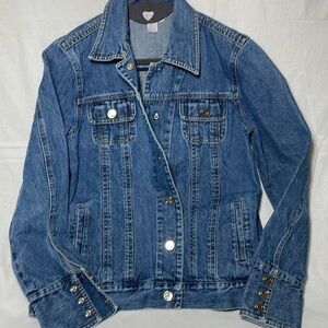 Casual Corner Annex Jean jacket, size small with snaps